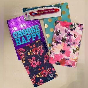 Cute Lined Notebooks with Sequined Pen
